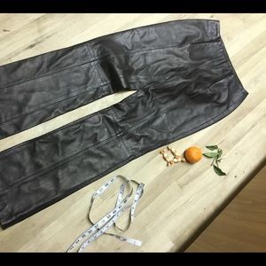 Stephens Colorado size 6 dark brown leather pants